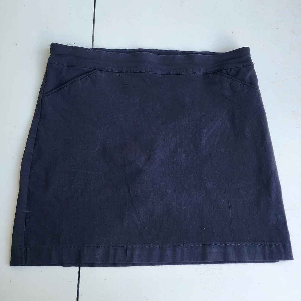 Coral Bay Golf Women's Skort Skirt Stretch Rayon Black Size 14